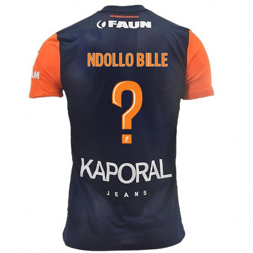 Danxen Męski Wilfried Ndollo Bille #0 Granatowy Pomarańczowy Domowa Koszulka 2024/25 Koszulki Klubowe