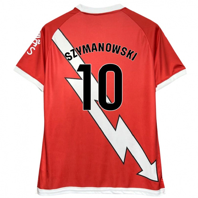 Danxen Męski Marianela Szymanowski #10 Biały Czerwony Domowa Koszulka 2024/25 Koszulki Klubowe