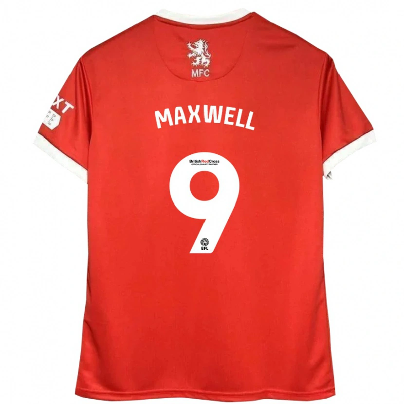 Danxen Męski Armani Maxwell #9 Czerwony Biały Domowa Koszulka 2024/25 Koszulki Klubowe