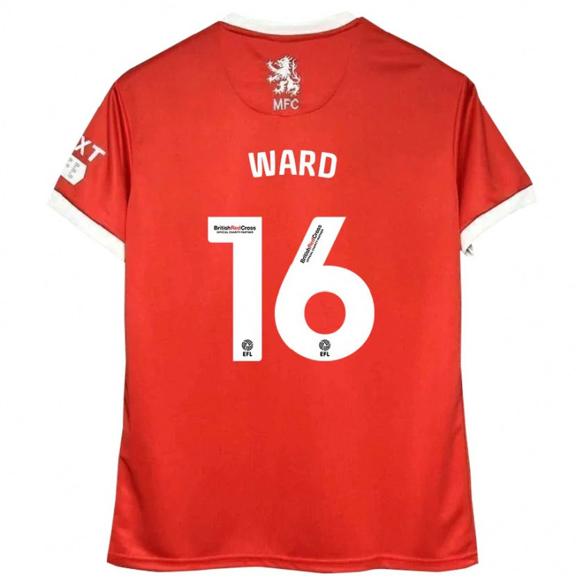 Danxen Męski Francesca Ward #16 Czerwony Biały Domowa Koszulka 2024/25 Koszulki Klubowe