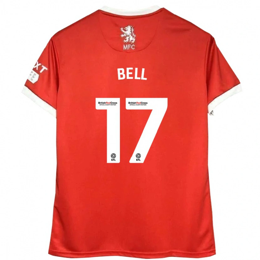 Danxen Męski Millie Bell #17 Czerwony Biały Domowa Koszulka 2024/25 Koszulki Klubowe