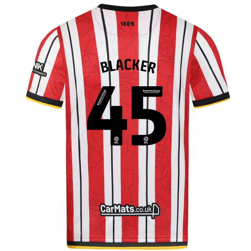 Danxen Męski Billy Blacker #45 Czerwono-Białe Paski Domowa Koszulka 2024/25 Koszulki Klubowe