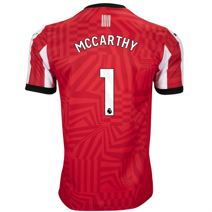 Danxen Męski Alex Mccarthy #1 Czerwony Biały Domowa Koszulka 2024/25 Koszulki Klubowe