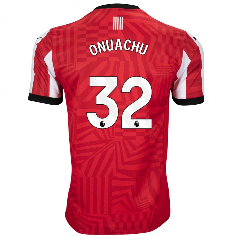 Danxen Męski Paul Onuachu #32 Czerwony Biały Domowa Koszulka 2024/25 Koszulki Klubowe