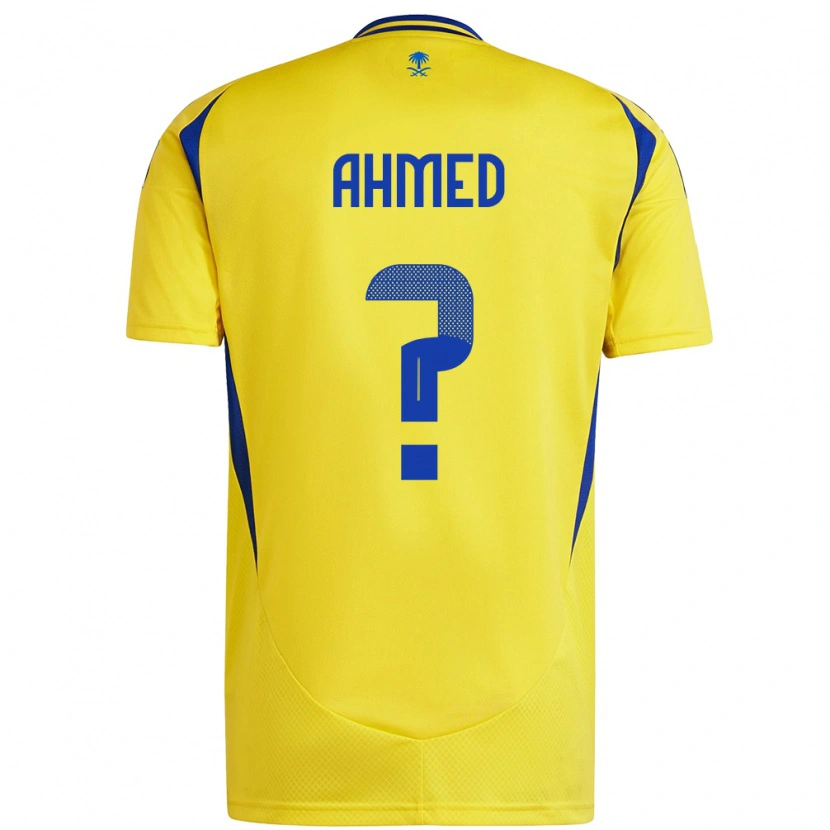 Danxen Męski Al Anood Ahmed #0 Żółto-Niebieski Domowa Koszulka 2024/25 Koszulki Klubowe