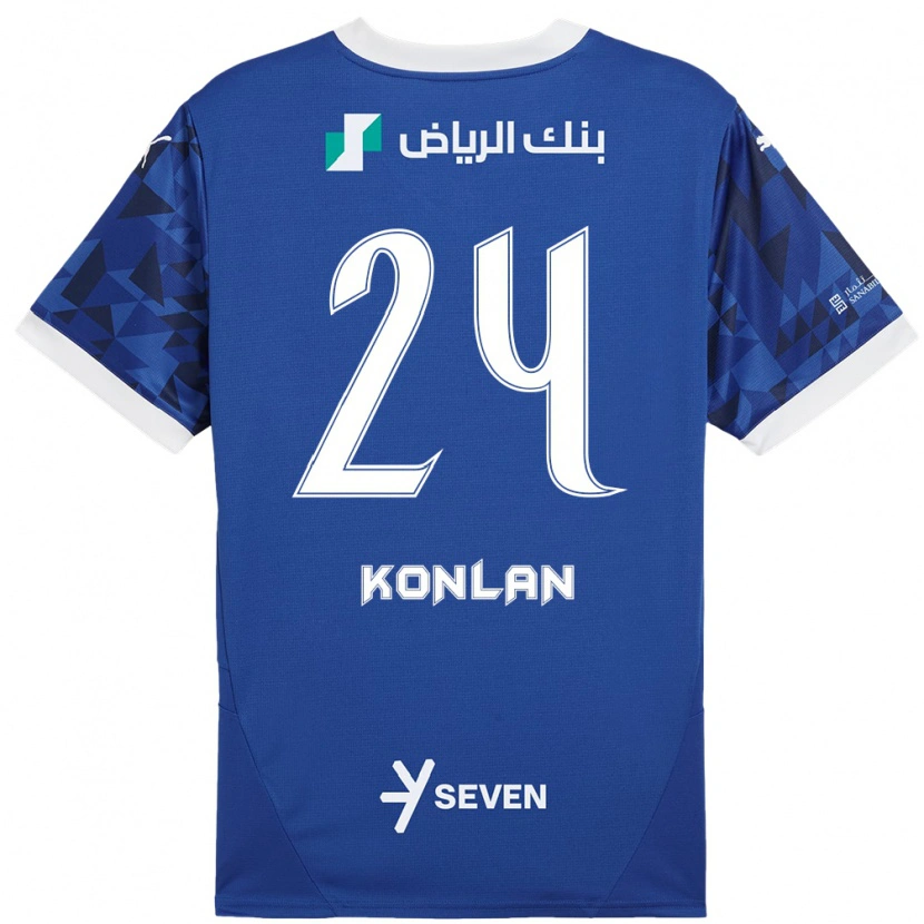 Danxen Męski Cynthia Konlan #24 Ciemnoniebieski Biały Domowa Koszulka 2024/25 Koszulki Klubowe