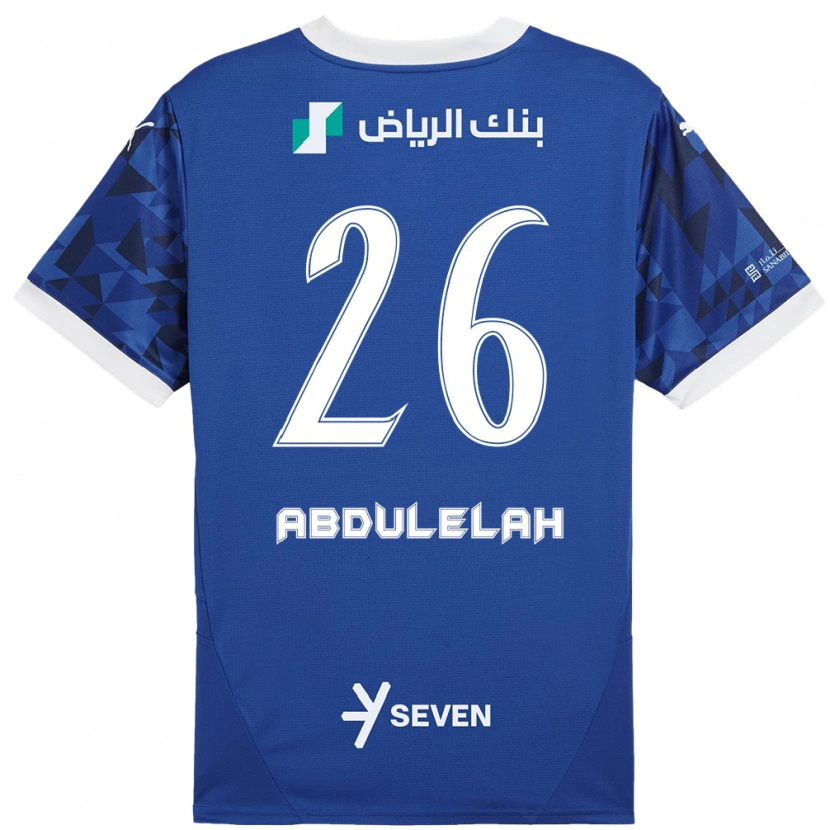 Danxen Męski Abdulelah Al-Malki #26 Ciemnoniebieski Biały Domowa Koszulka 2024/25 Koszulki Klubowe