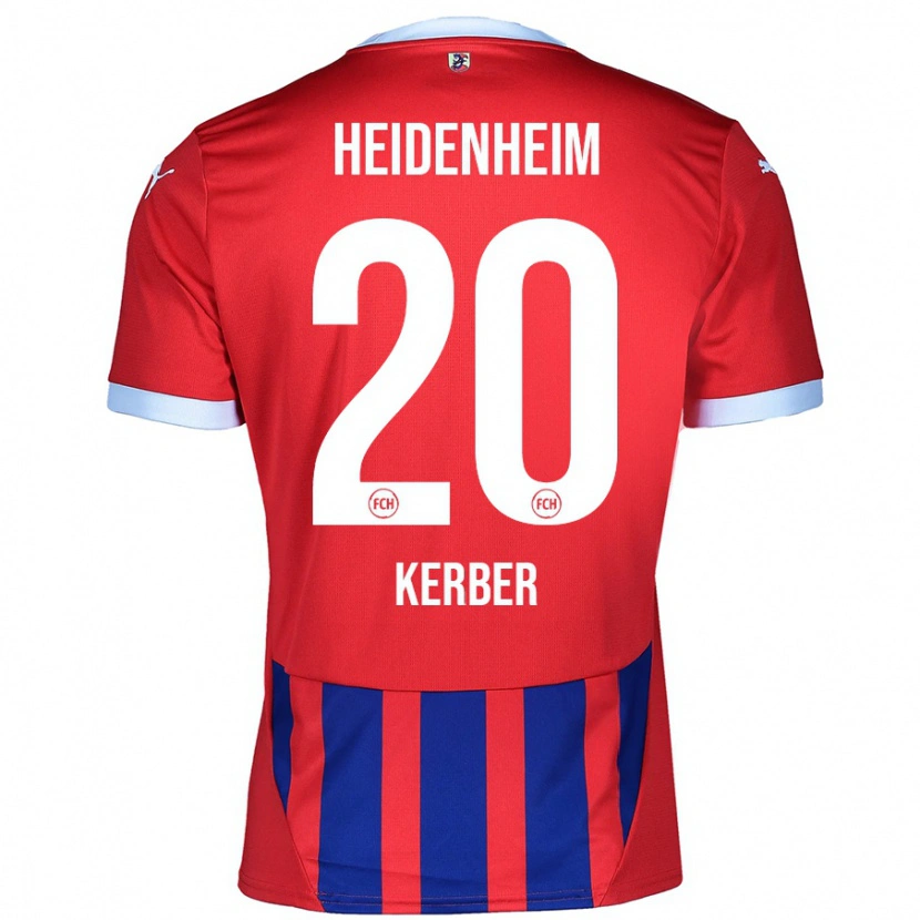 Danxen Męski Luca Kerber #20 Czerwony Niebieski Domowa Koszulka 2024/25 Koszulki Klubowe