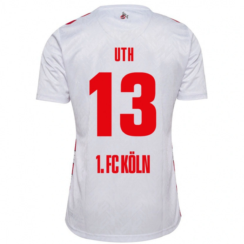 Danxen Męski Mark Uth #13 Biały Czerwony Domowa Koszulka 2024/25 Koszulki Klubowe