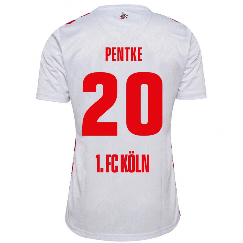 Danxen Męski Philipp Pentke #20 Biały Czerwony Domowa Koszulka 2024/25 Koszulki Klubowe
