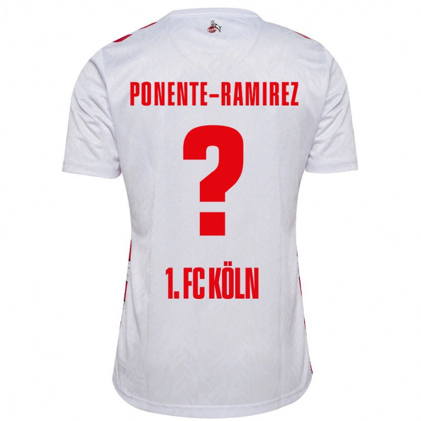 Danxen Męski Jason Ponente-Ramirez #0 Biały Czerwony Domowa Koszulka 2024/25 Koszulki Klubowe