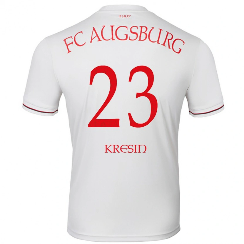 Danxen Męski Constantin Kresin #23 Biały Domowa Koszulka 2024/25 Koszulki Klubowe