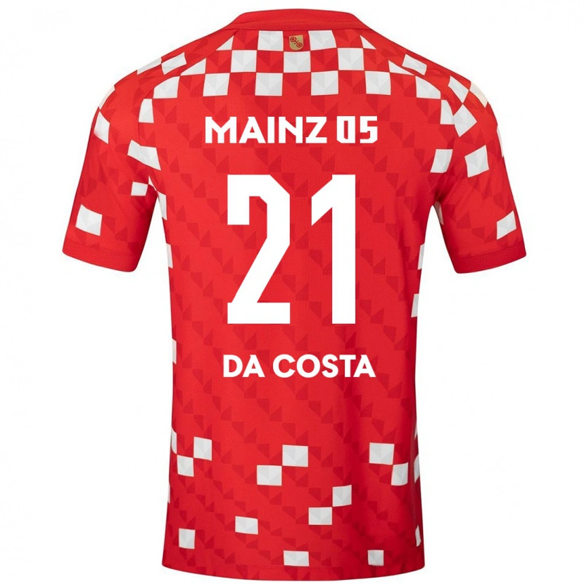 Danxen Męski Danny Da Costa #21 Biały Czerwony Domowa Koszulka 2024/25 Koszulki Klubowe