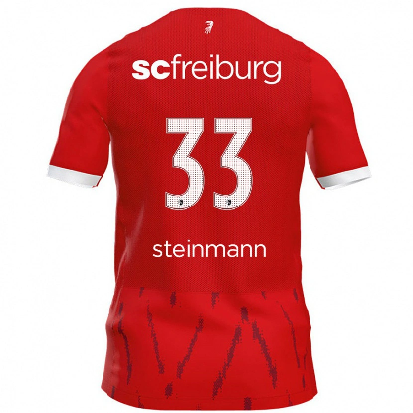 Danxen Męski Karl Steinmann #33 Czerwony Domowa Koszulka 2024/25 Koszulki Klubowe