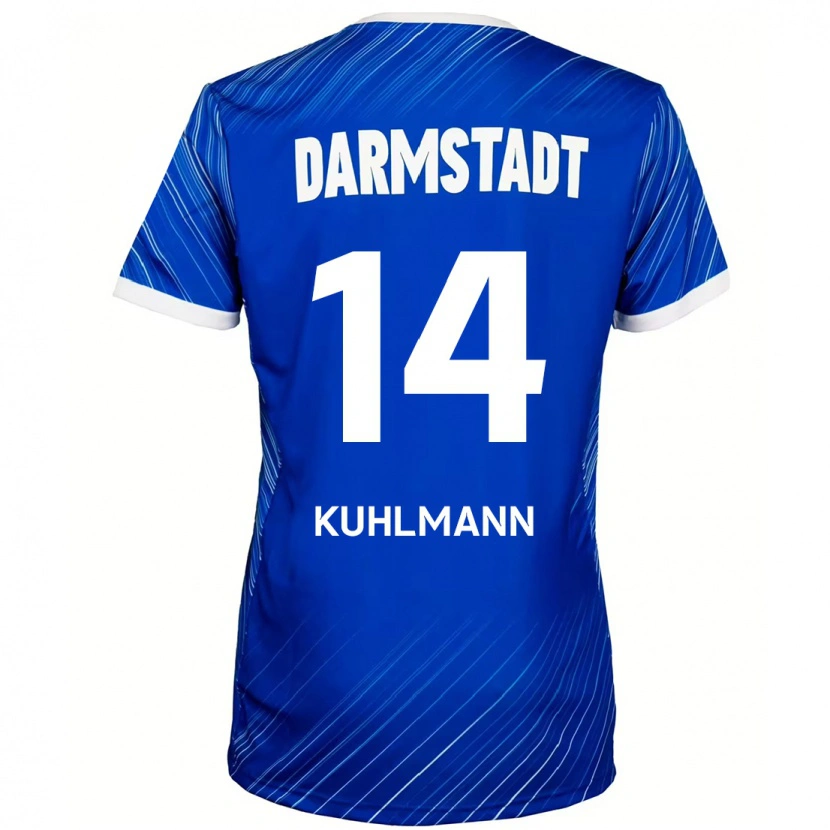 Danxen Męski Marcel Kuhlmann #14 Niebieski Biały Domowa Koszulka 2024/25 Koszulki Klubowe