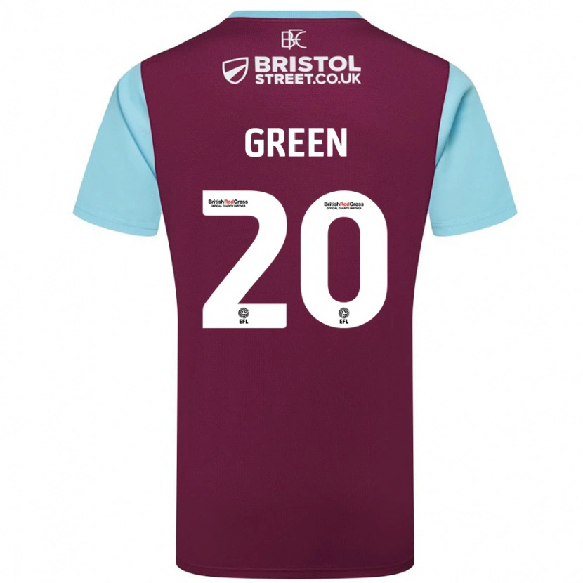 Danxen Męski Etienne Green #20 Burgundowy Błękitny Niebo Domowa Koszulka 2024/25 Koszulki Klubowe