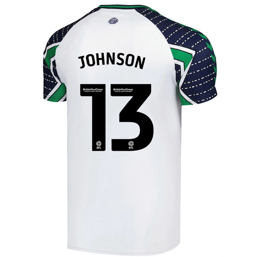 Danxen Męski Zak Johnson #13 Biały Wyjazdowa Koszulka 2024/25 Koszulki Klubowe