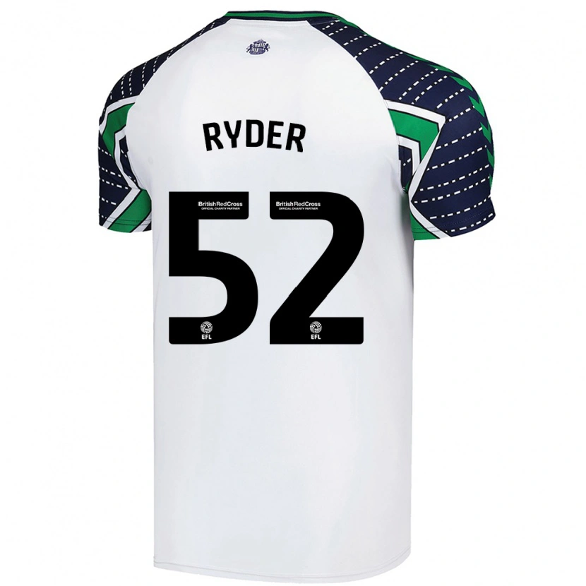 Danxen Męski Joe Ryder #52 Biały Wyjazdowa Koszulka 2024/25 Koszulki Klubowe