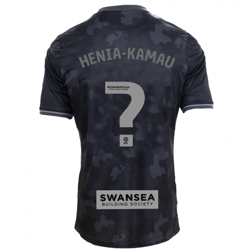 Danxen Męski Sammy Henia-Kamau #0 Czarny Wyjazdowa Koszulka 2024/25 Koszulki Klubowe