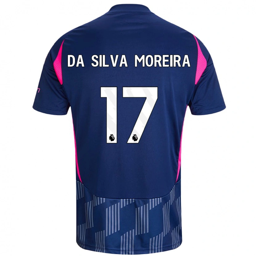 Danxen Męski Eric Da Silva Moreira #17 Królewski Niebieski Różowy Wyjazdowa Koszulka 2024/25 Koszulki Klubowe