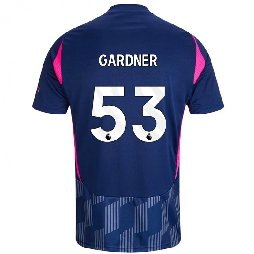 Danxen Męski Joe Gardner #53 Królewski Niebieski Różowy Wyjazdowa Koszulka 2024/25 Koszulki Klubowe