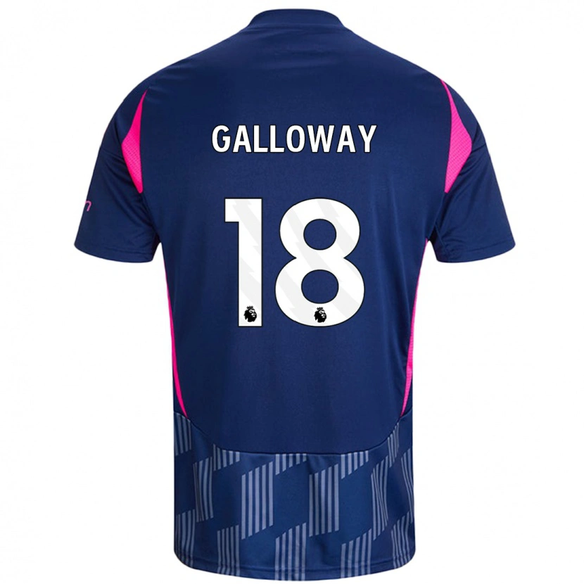 Danxen Męski Bridget Galloway #18 Królewski Niebieski Różowy Wyjazdowa Koszulka 2024/25 Koszulki Klubowe