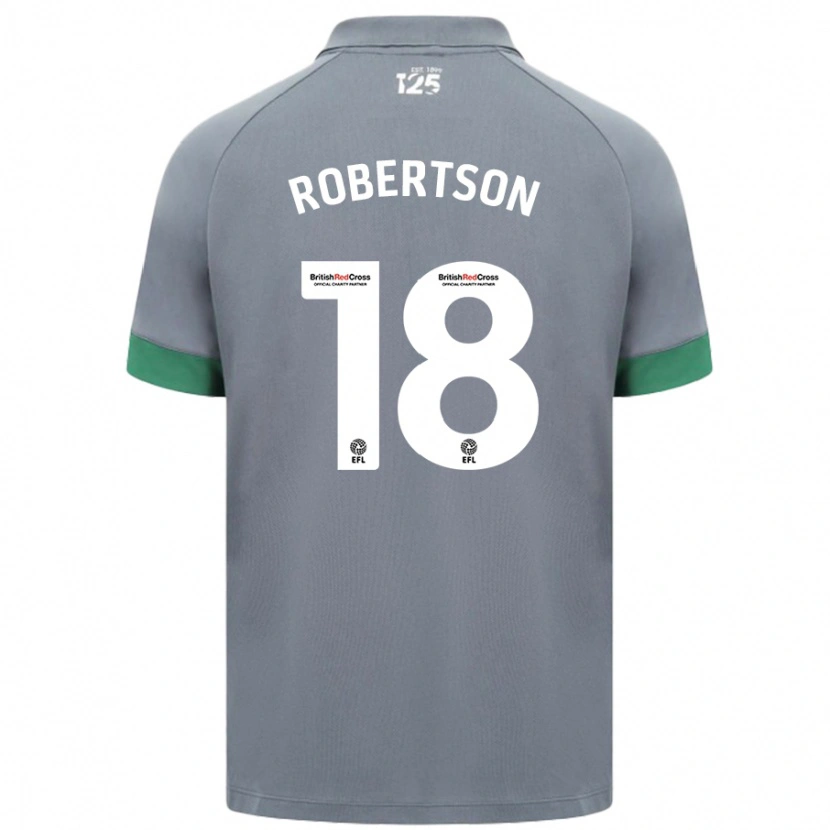 Danxen Męski Alex Robertson #18 Ciemnoszary Wyjazdowa Koszulka 2024/25 Koszulki Klubowe