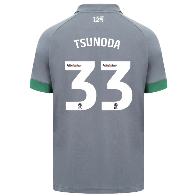 Danxen Męski Ryotaro Tsunoda #33 Ciemnoszary Wyjazdowa Koszulka 2024/25 Koszulki Klubowe