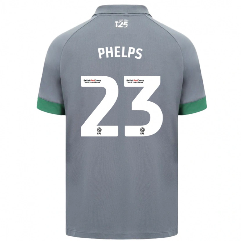 Danxen Męski Anna Phelps #23 Ciemnoszary Wyjazdowa Koszulka 2024/25 Koszulki Klubowe