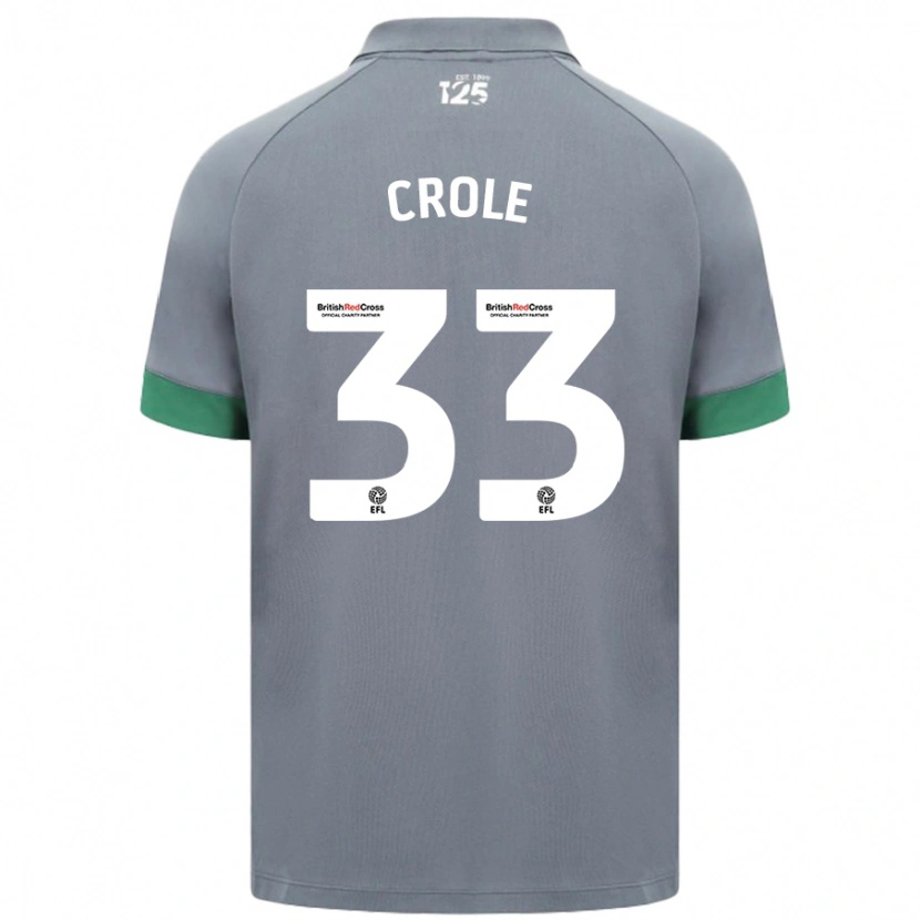 Danxen Męski James Crole #33 Ciemnoszary Wyjazdowa Koszulka 2024/25 Koszulki Klubowe