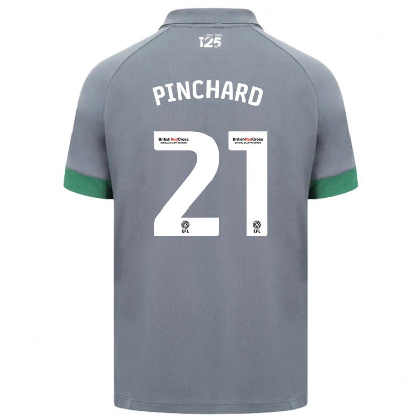 Danxen Męski Cerys Pinchard #21 Ciemnoszary Wyjazdowa Koszulka 2024/25 Koszulki Klubowe