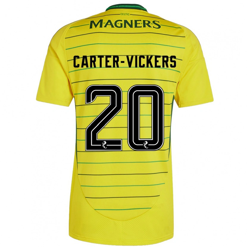Danxen Męski Cameron Carter-Vickers #20 Żółty Wyjazdowa Koszulka 2024/25 Koszulki Klubowe