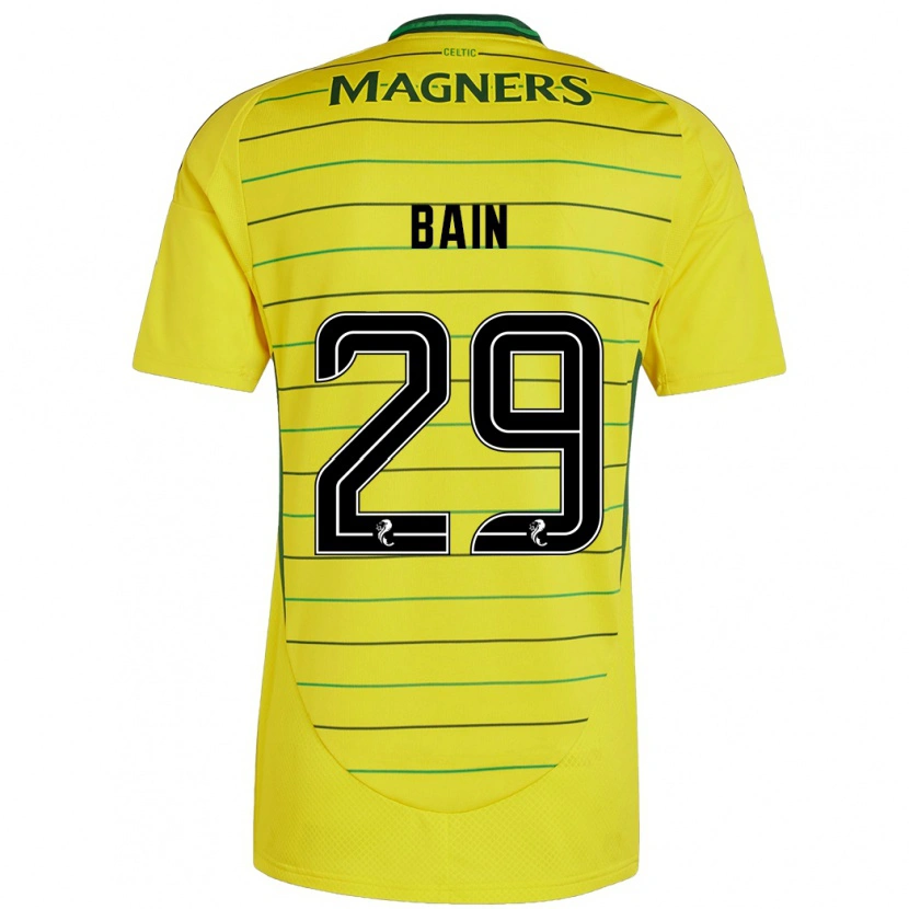 Danxen Męski Scott Bain #29 Żółty Wyjazdowa Koszulka 2024/25 Koszulki Klubowe