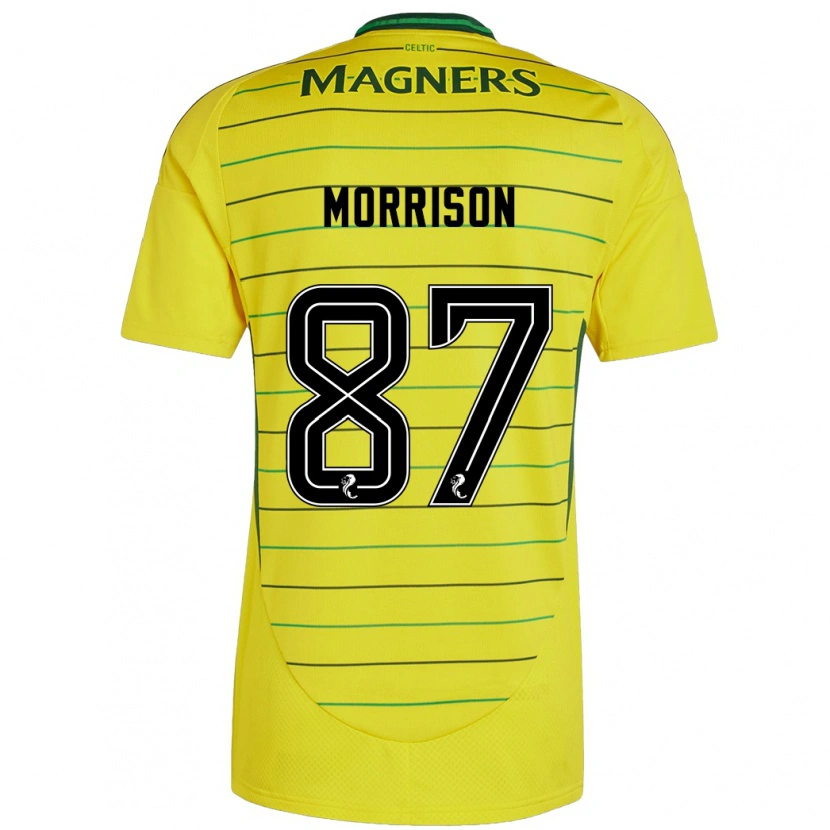 Danxen Męski Joe Morrison #87 Żółty Wyjazdowa Koszulka 2024/25 Koszulki Klubowe