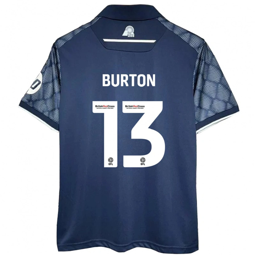 Danxen Męski Callum Burton #13 Czarny Wyjazdowa Koszulka 2024/25 Koszulki Klubowe