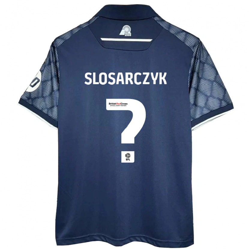 Danxen Męski Nikolas Slosarczyk #0 Czarny Wyjazdowa Koszulka 2024/25 Koszulki Klubowe