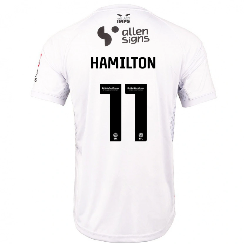 Danxen Męski Ethan Hamilton #11 Czerwony Biały Wyjazdowa Koszulka 2024/25 Koszulki Klubowe