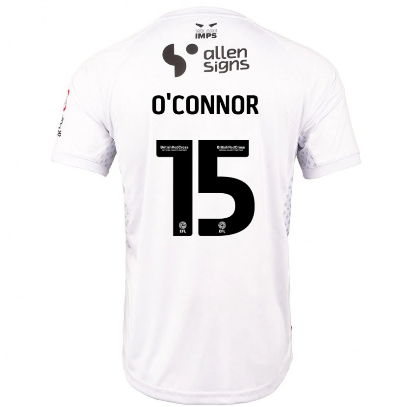 Danxen Męski Paudie O'connor #15 Czerwony Biały Wyjazdowa Koszulka 2024/25 Koszulki Klubowe