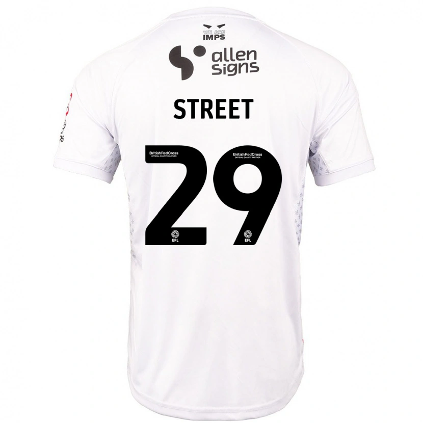 Danxen Męski Robert Street #29 Czerwony Biały Wyjazdowa Koszulka 2024/25 Koszulki Klubowe