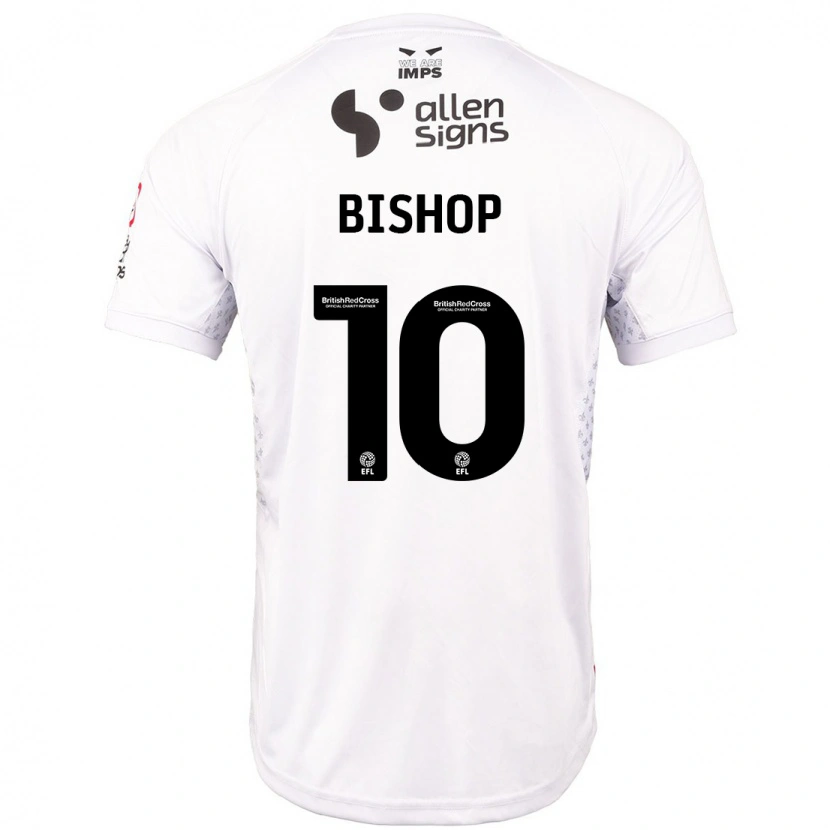 Danxen Męski Teddy Bishop #10 Czerwony Biały Wyjazdowa Koszulka 2024/25 Koszulki Klubowe