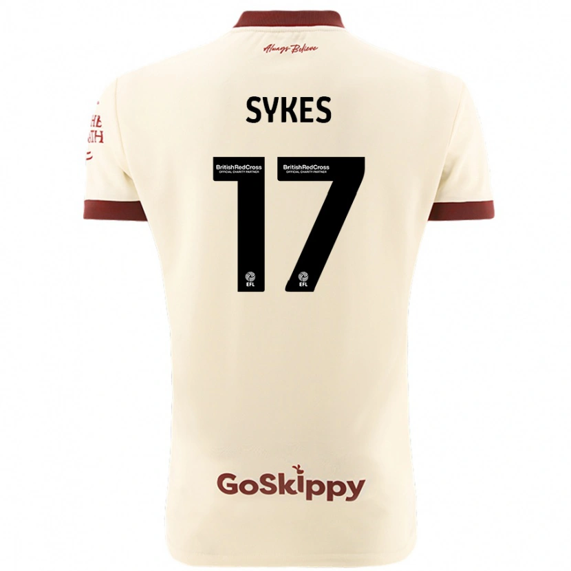 Danxen Męski Mark Sykes #17 Kremowy Biały Wyjazdowa Koszulka 2024/25 Koszulki Klubowe