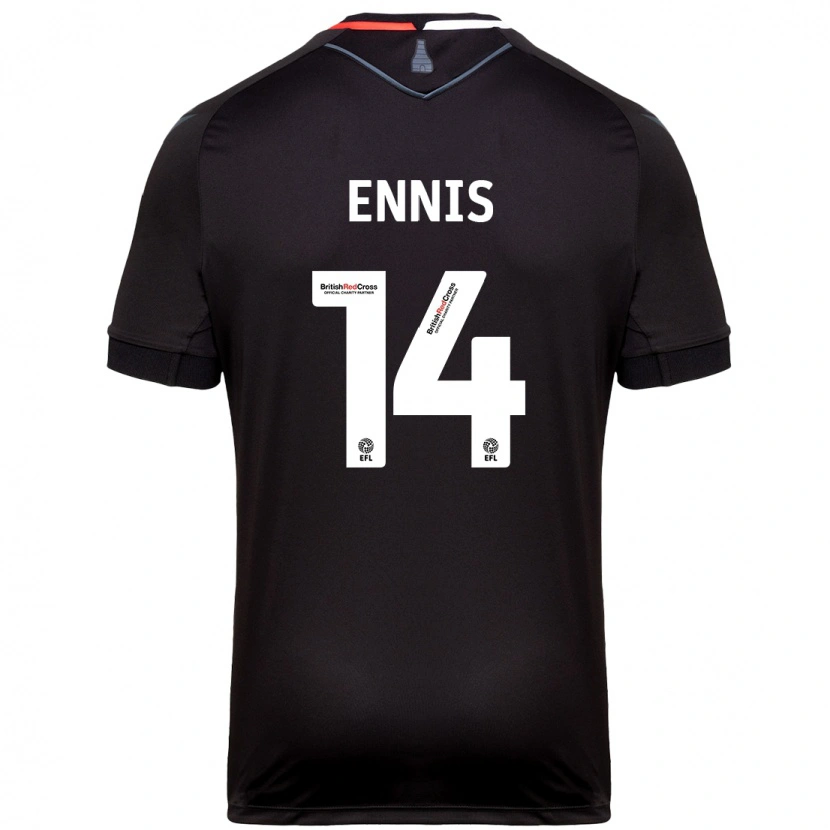 Danxen Męski Niall Ennis #14 Czarny Wyjazdowa Koszulka 2024/25 Koszulki Klubowe