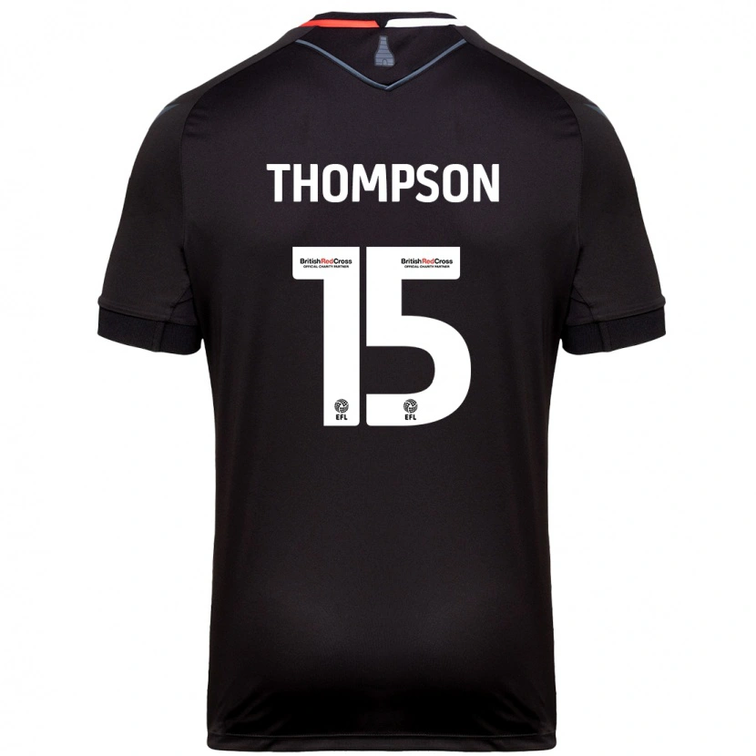 Danxen Męski Jordan Thompson #15 Czarny Wyjazdowa Koszulka 2024/25 Koszulki Klubowe