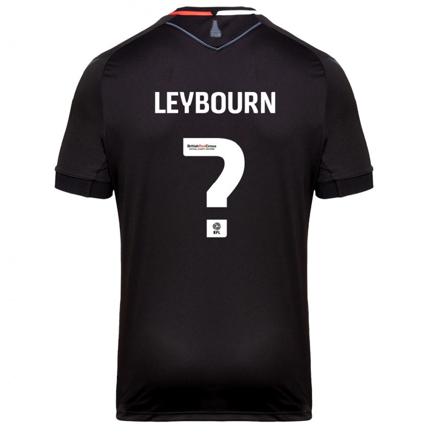 Danxen Męski Charlie Leybourn #0 Czarny Wyjazdowa Koszulka 2024/25 Koszulki Klubowe
