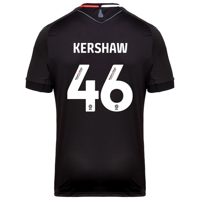 Danxen Męski Ben Kershaw #46 Czarny Wyjazdowa Koszulka 2024/25 Koszulki Klubowe