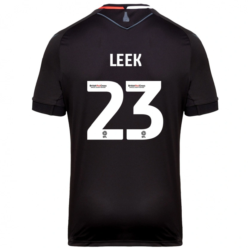 Danxen Męski Ellie Leek #23 Czarny Wyjazdowa Koszulka 2024/25 Koszulki Klubowe