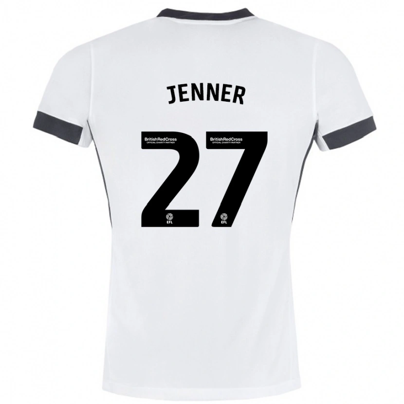 Danxen Męski Abbi Jenner #27 Biały Czarny Wyjazdowa Koszulka 2024/25 Koszulki Klubowe