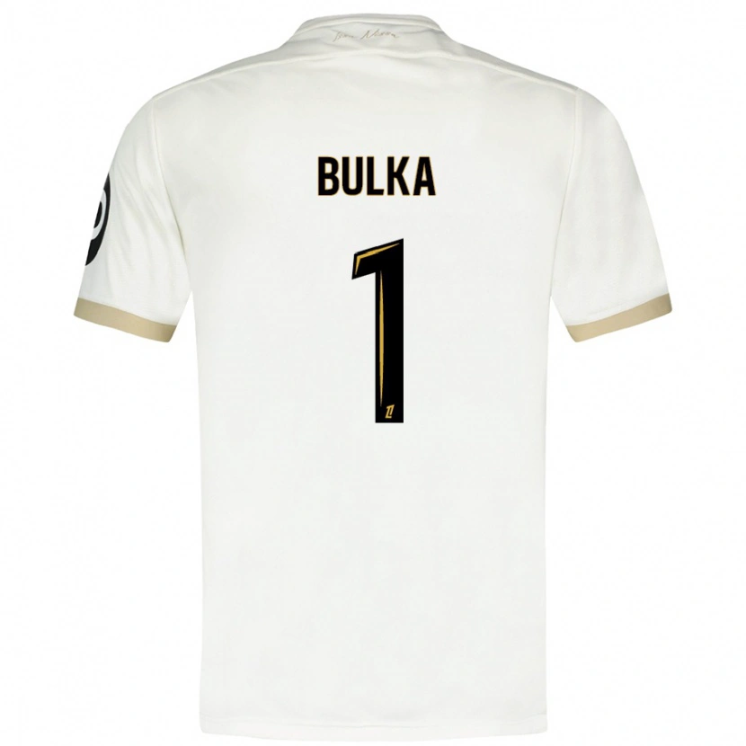 Danxen Męski Marcin Bulka #1 Biało-Złoty Wyjazdowa Koszulka 2024/25 Koszulki Klubowe