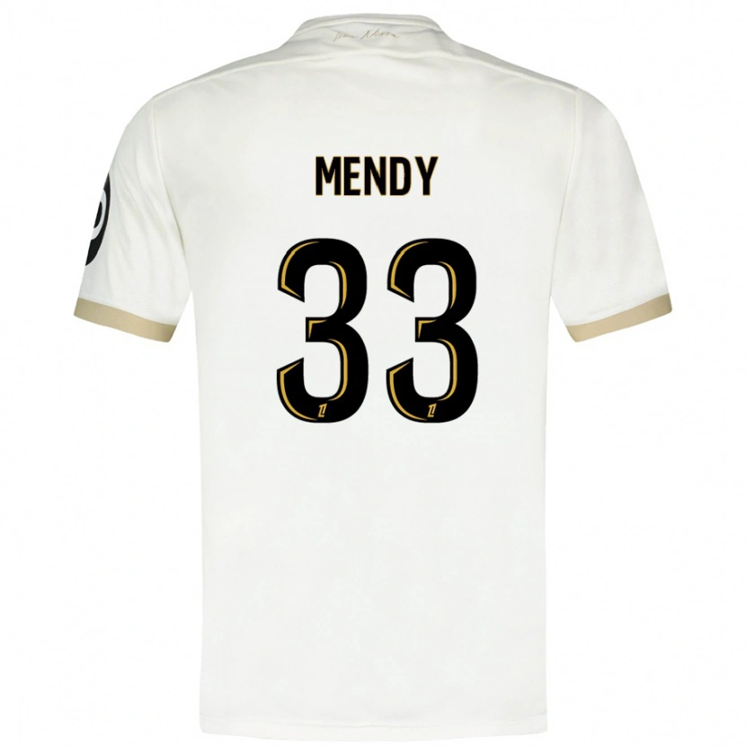 Danxen Męski Antoine Mendy #33 Biało-Złoty Wyjazdowa Koszulka 2024/25 Koszulki Klubowe