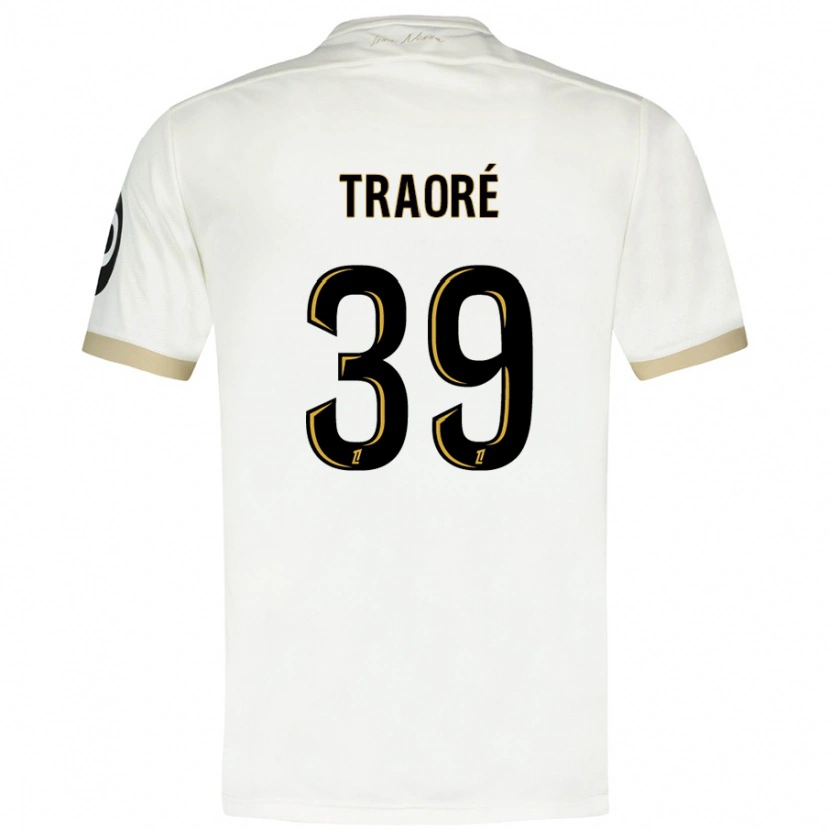 Danxen Męski Daouda Traoré #39 Biało-Złoty Wyjazdowa Koszulka 2024/25 Koszulki Klubowe